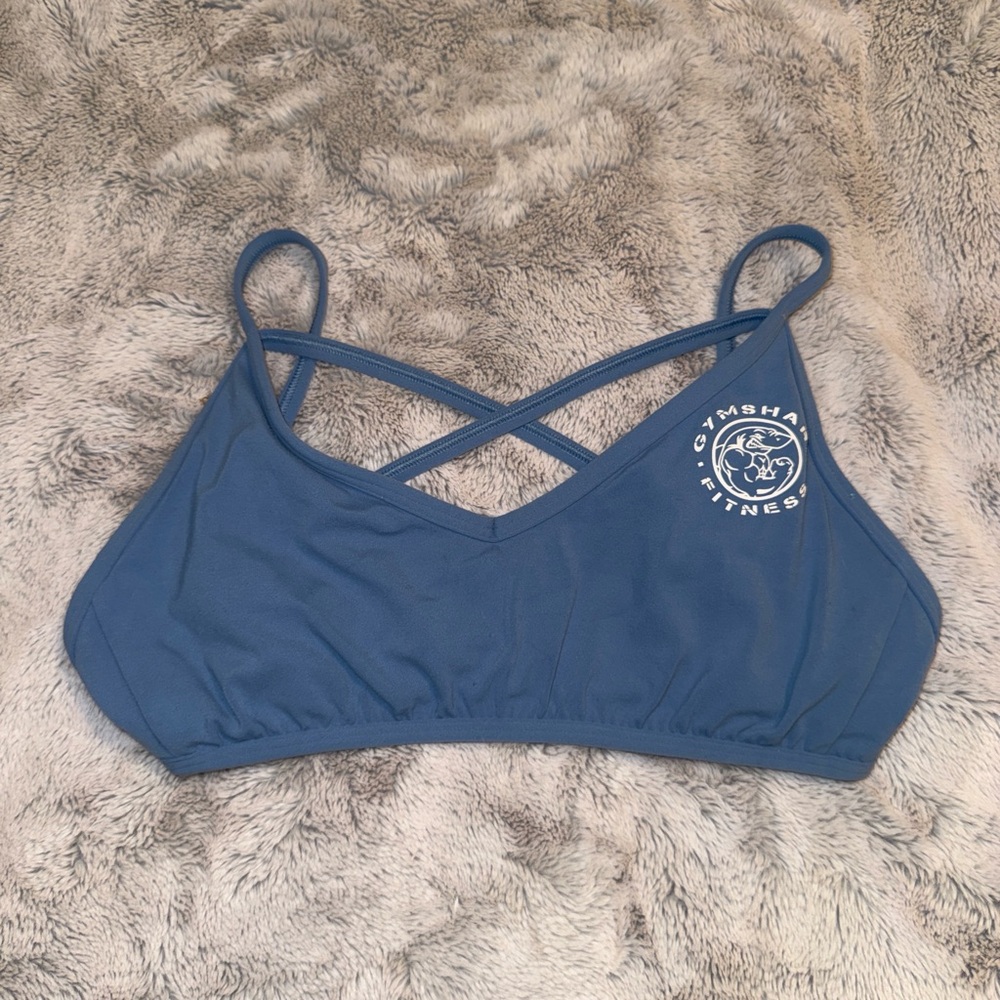Gymshark Navy Sports Bra with Logo